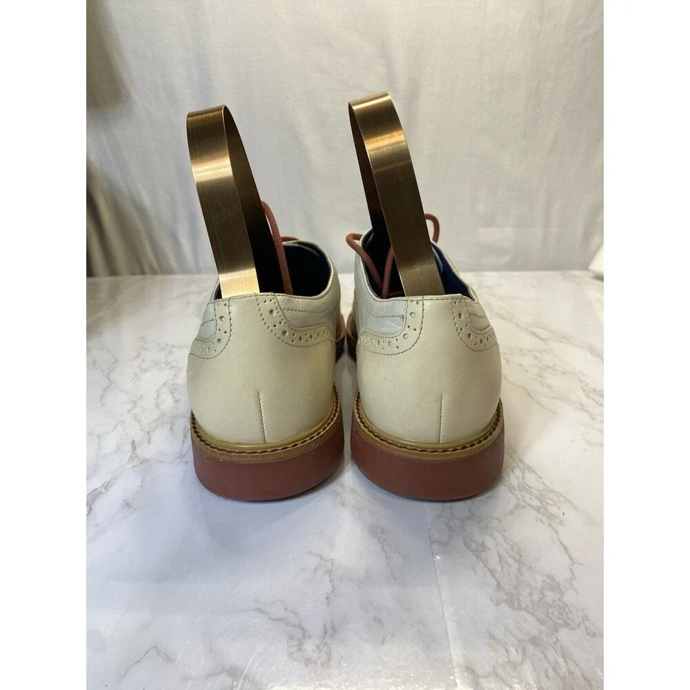 Cole Haan wingtip size 10.5 Great Jones C11234 cap toe light tops red soles jazz